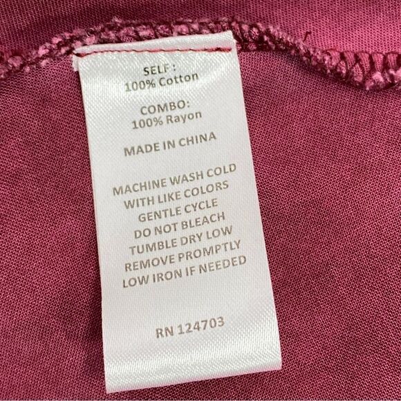 J. Bee Mixed Media Drop Waist Scarf Hem Knit Tunic Shirt Large - Picture 10 of 10